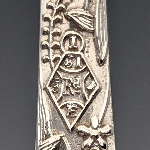 1870s British Antique Silver Plated Butter Knife Pair in Case